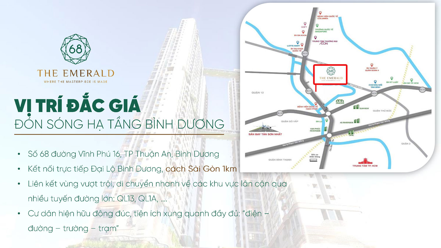 Vị trí căn hộ The New Point Thuận An Bình Dương